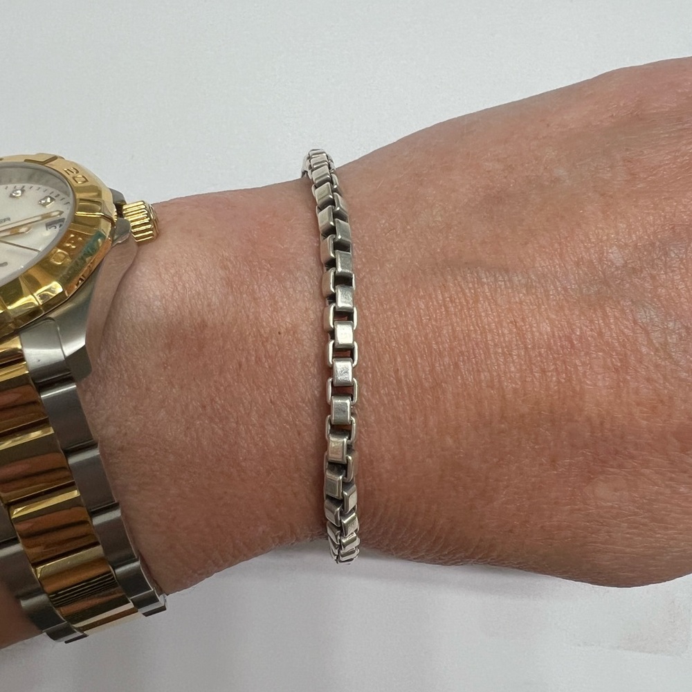 Tiffany & Co. Silver Box Bracelet 7”